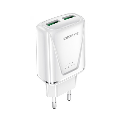 Блок питания Borofone BA54A 2 USB, 18Вт, QC3.0, белый
