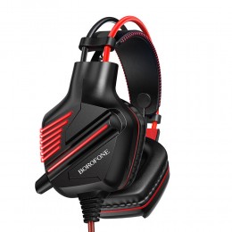 Наушники полноразмерные Borofone BO101, Gaming, Jack 3.5мм, 2.0 м, цвет: красный
