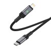 Кабель 8 pin - Type-C Borofone BU30 Lynk, 1.2м, 20Вт, чёрный
