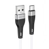 Кабель USB Type-C Borofone BX46 Rush, 1м, 3А, белый
