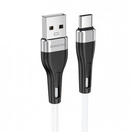 Кабель USB - Type-C Borofone BX46 Rush, 1.0м, 3,0А, цвет: белый
