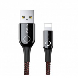 Кабель USB - 8 pin Baseus C-shaped, 1.0м, 2.4A, цвет: чёрный