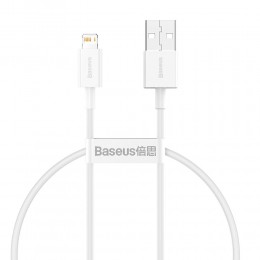 Кабель USB - 8 pin Baseus Superior, 0.25м, 2.4A, цвет: белый