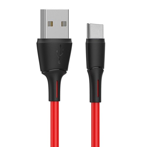 Кабель USB - Type-C Celebrat FLY-2T, 1.0м, цвет: красный