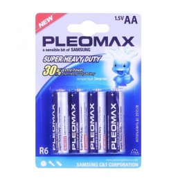 Батарейка AA Samsung Pleomax R06-4BL, 1.5A, (4/40/720), (арт.G0005543)