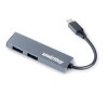 USB-концентратор SmartBuy SBHA-460C-G, 2 USB 3.0, Type-C, цвет: серый