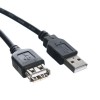 Кабель USB 2.0(m) - USB A(f) TELECOM TUS6990, 1.5м, цвет: чёрный