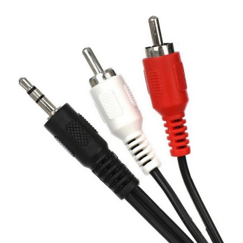 Кабель Jack 3,5mm(m) - 3xRCA(m) VCOM VAV7183, 3.0м, цвет: чёрный