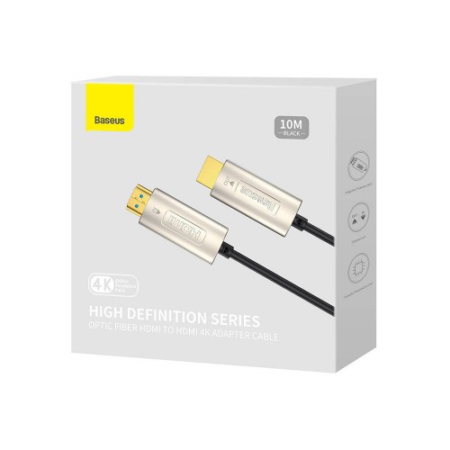 Кабель HDMI - HDMI Baseus WKGQ050101 High definition, 10м, 4K Ultra HD 3840x2160, цвет: чёрный