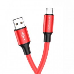 Кабель USB - Type-C Borofone BX82 Bountiful, 1.0м, 3.0A, цвет: красный