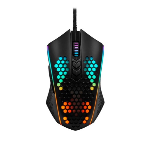 Мышь проводная Defender, Redragon Memeanlion, оптическая, подсветка RGB, цвет: чёрный