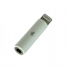 Переходник 8 pin(m) - Jack 3,5mm(f) без бренда GL040, круглый, bluetooth, цвет: белый
