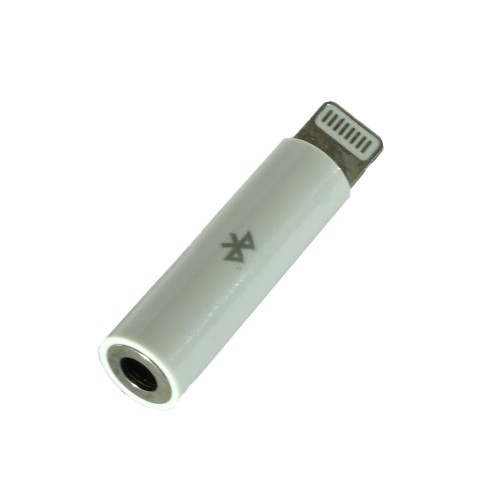 Переходник 8 pin(m) - Jack 3,5mm(f) Bluetooth, белый, круглый
