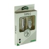 Переходник Type-C на Jack 3,5mm, круглый, плетёный, серебряный
