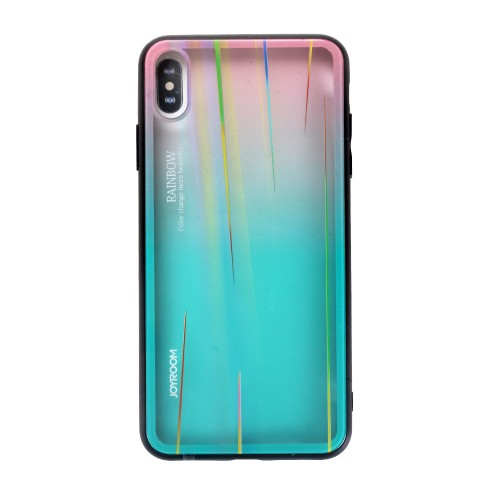 Чехол силиконовый Joyroom для iPhone XS MAX, Rainbow Black
