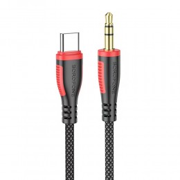 Кабель AUX, Type-C(m) - Jack 3,5mm(m) Borofone BL14, 1.0м, цвет: чёрный
