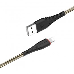 Кабель USB - 8 pin Borofone BX25 Powerful, 1.0м, 2.4A, цвет: чёрный