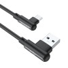 Кабель USB - микро USB Borofone BX58 Lucky, 1.0м, 2.4A, цвет: чёрный