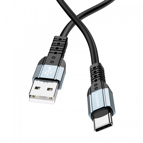 Кабель USB - Type-C Borofone BX64, 1.0м, 3.0A, QC3.0, цвет: чёрный