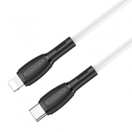 Кабель 8 pin - Type-C Borofone BX86, 1.0м, 20Вт, QC3.0, PD3.0, цвет: белый
