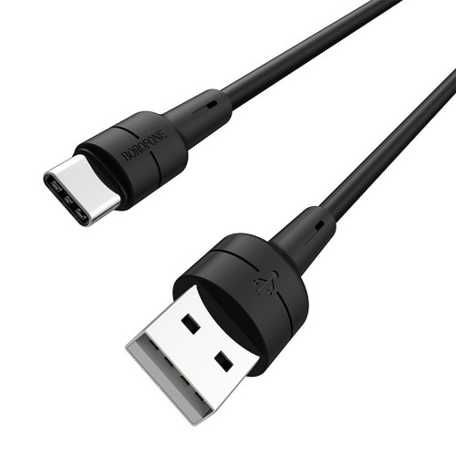 Кабель USB - Type-C Borofone BX30, 1.0м, 3.0A, цвет: чёрный