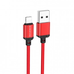 Кабель USB - 8 pin Borofone BX87 Sharp, 1.0м, 2.4A, цвет: красный