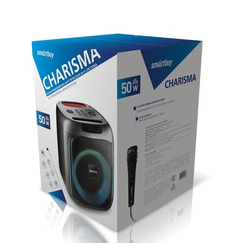 Колонка портативная SmartBuy, CHARISMA, 1,0, Bluetooth, цвет: чёрный