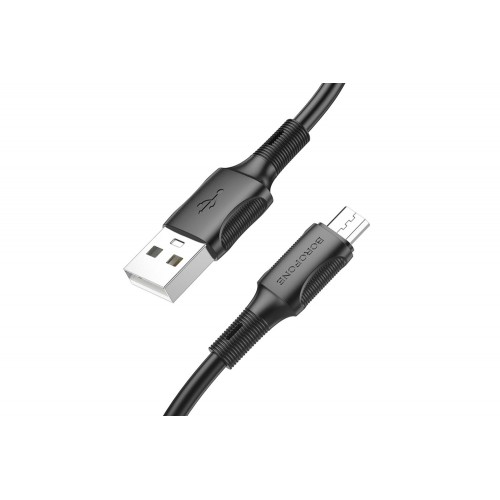 Кабель USB - микро USB Borofone BX80, 1м, 2.4A, черный
