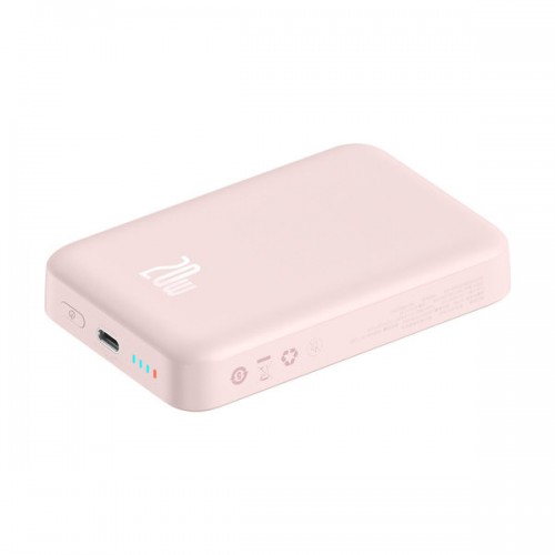 Аккумулятор Baseus PPCXM10, 10000mAh, Магнитный, Розовый
