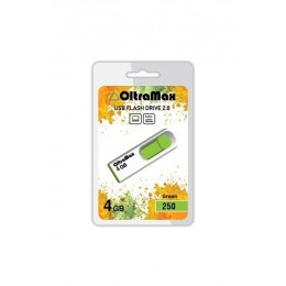 Флеш-накопитель 4Gb OltraMax 250, USB 2.0, пластик, зелёный