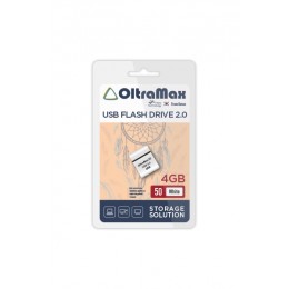 Флеш-накопитель 4Gb OltraMax Drive 50 Mini, USB 2.0, пластик, белый