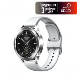 Часы умные XIAOMI, Watch S3, Android 6.0, iOS 10 и выше, цвет: серебряный, (арт.BHR7873GL), RUS