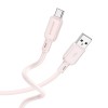 Кабель USB Type-C Borofone BX94 Crystal Color, 1.0м, 2.4A, светло-розовый
