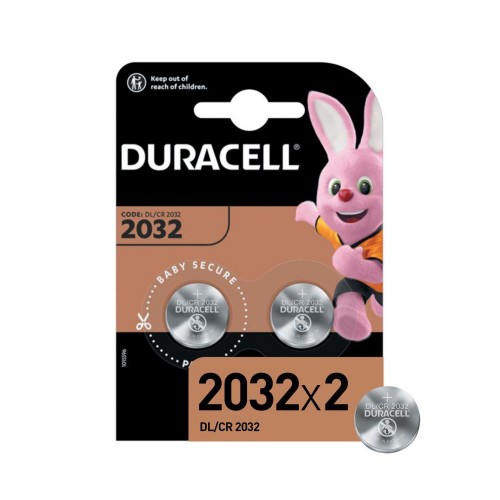 Батарейка Duracell CR2032-2BL, 3В, (2/20/200/33600), (арт.Б0037273)