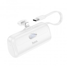 Аккумулятор внешний HOCO J116, Pro, 5000mAh, кабель Type-C, цвет: белый