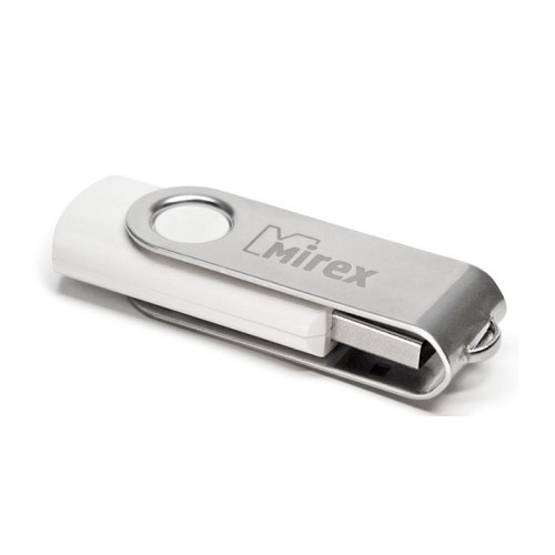 Флеш-накопитель 4Gb Mirex SWIVEL, USB 2.0, металл, белый