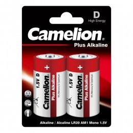 Батарейка D Camelion LR20-2BL Plus Alkaline, 1.5В, (2/12/96)