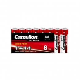 Батарейка AA Camelion LR06-8P Plus Alkaline, 1.5B, (8/160/640), 8шт