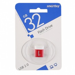 Флеш-накопитель 32Gb SmartBuy LARA, USB 2.0, пластик, красный