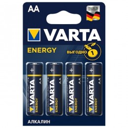 Батарейка AA Varta LR06-4BL Energy, 1.5В, (4/80/400)