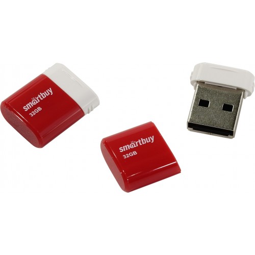 Флеш-накопитель 32Gb SmartBuy LARA, USB 2.0, пластик, красный