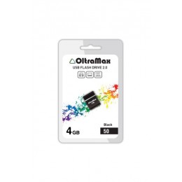 Флеш-накопитель 4Gb OltraMax Drive 50 Mini, USB 2.0, пластик, чёрный