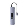 USB-концентратор Usams US-SJ644, 10 гнезд, USB3.0*2, TF, SD, Type-C, USB2.0*2, HDMI, LAN, VGA, кабель 0,15м, цвет: серый