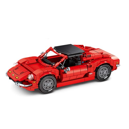 Конструктор Sembo Block, 705701, Ferrari Dino 246, спортивная машина, 633 детали, цвет: красный (арт.80002313)