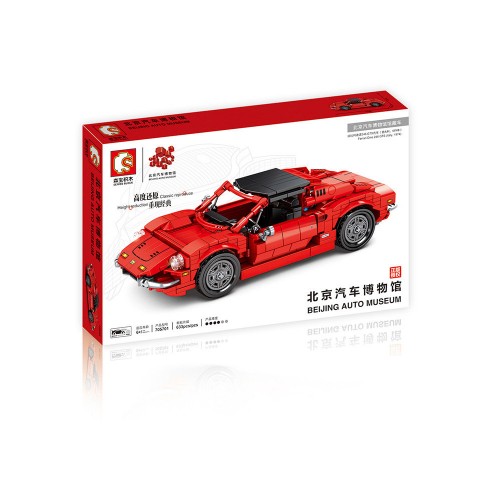 Конструктор Sembo Block, 705701, Ferrari Dino 246, спортивная машина, 633 детали, цвет: красный (арт.80002313)