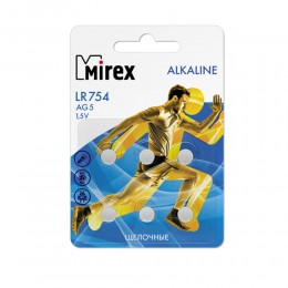 Батарейка Mirex AG5-LR754-6BL Alkaline, 1.5B, (6/216/648), (арт.23702-LR754-E6 )