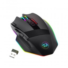 Мышь беспроводная Defender, Sniper PRO, Redragon, оптическая, подсветка RGB, цвет: чёрный