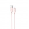 Кабель USB 8 pin Borofone BX94 Crystal Color, 1м, 2.4A, розовый
