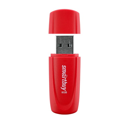 Флеш-накопитель 8Gb SmartBuy Scout, USB 2.0, пластик, красный