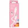 Кабель USB 8 pin Borofone BX94 Crystal Color, 1м, 2.4A, розовый
